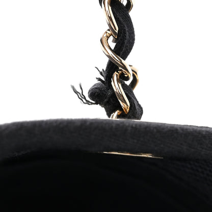 Chanel Mixed Fibers Calfskin Small Deauville Tote Black 11 of 11