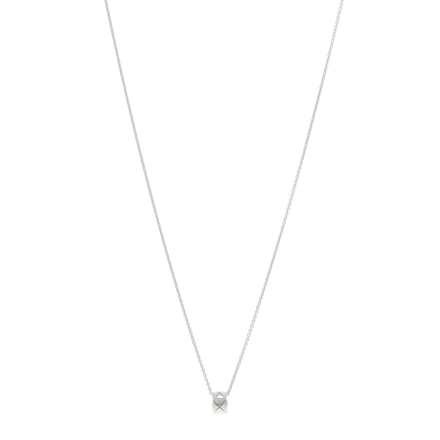 Chanel 18K White Gold Coco Crush Pendant Necklace 1 of 4