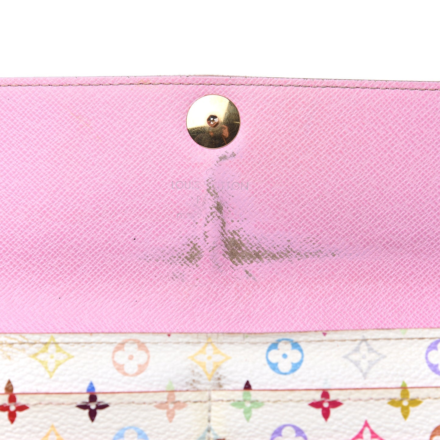 Monogram Multicolor Sarah Wallet White