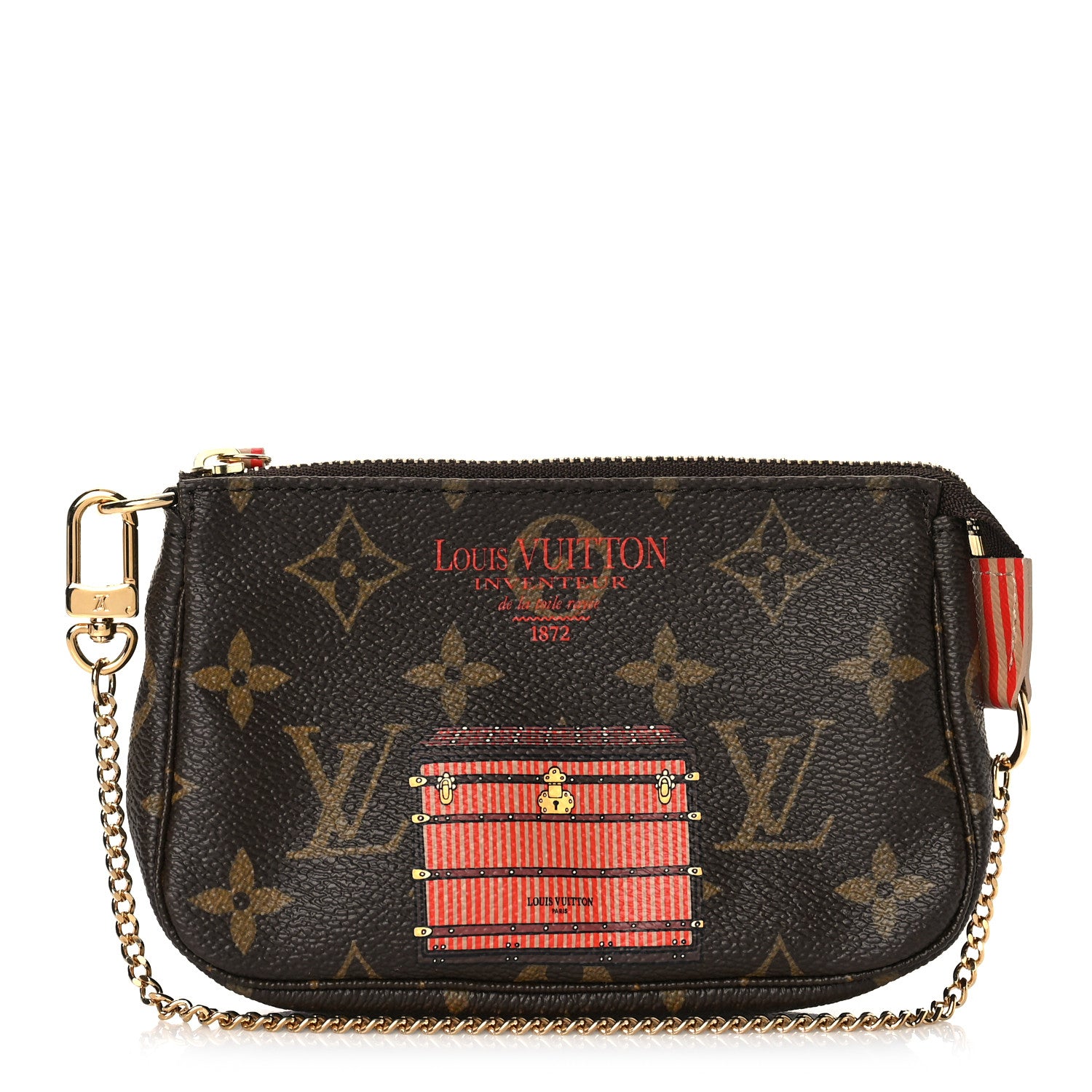 Louis Vuitton Monogram Trunks and Locks Mini Pochette Accessories 1 of 9