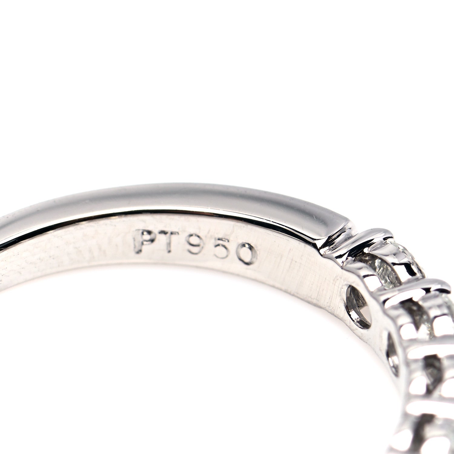 Tiffany Platinum Diamond .57ct 3mm Half Circle Embrace Band Ring 49 4.75 7 of 8