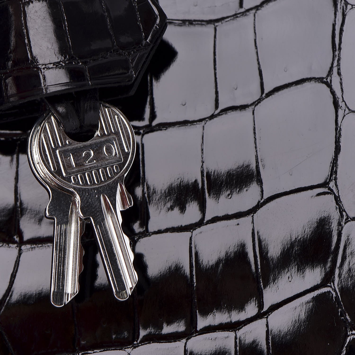 Hermes Shiny Niloticus Crocodile Birkin 25 Black 31 of 37