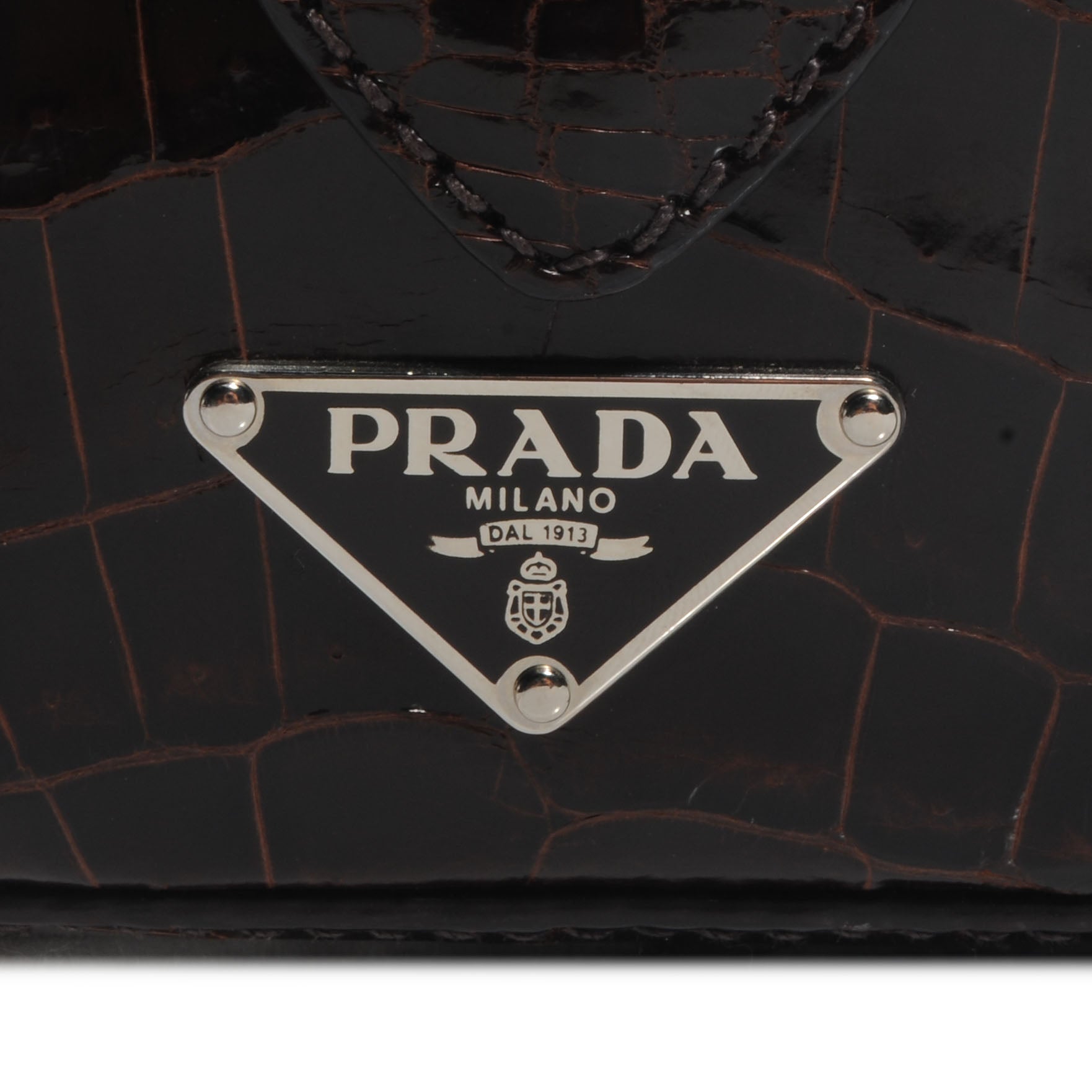 Prada Crocodile Colour Buckles Bag Green 8 of 8