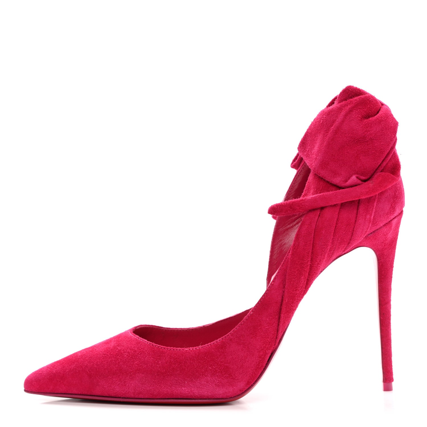 Christian Louboutin Suede Rabakate 100 Pumps 38.5 Bomba 1 of 8