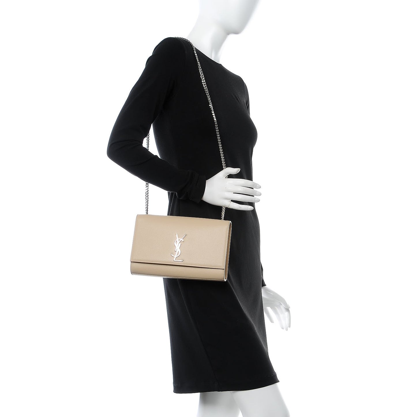 Grain De Poudre Medium Monogram Kate Satchel Nude Powder