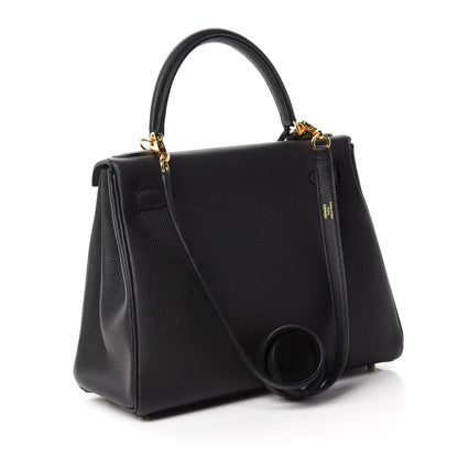 Hermes Togo Kelly Retourne 28 Black 3 of 10