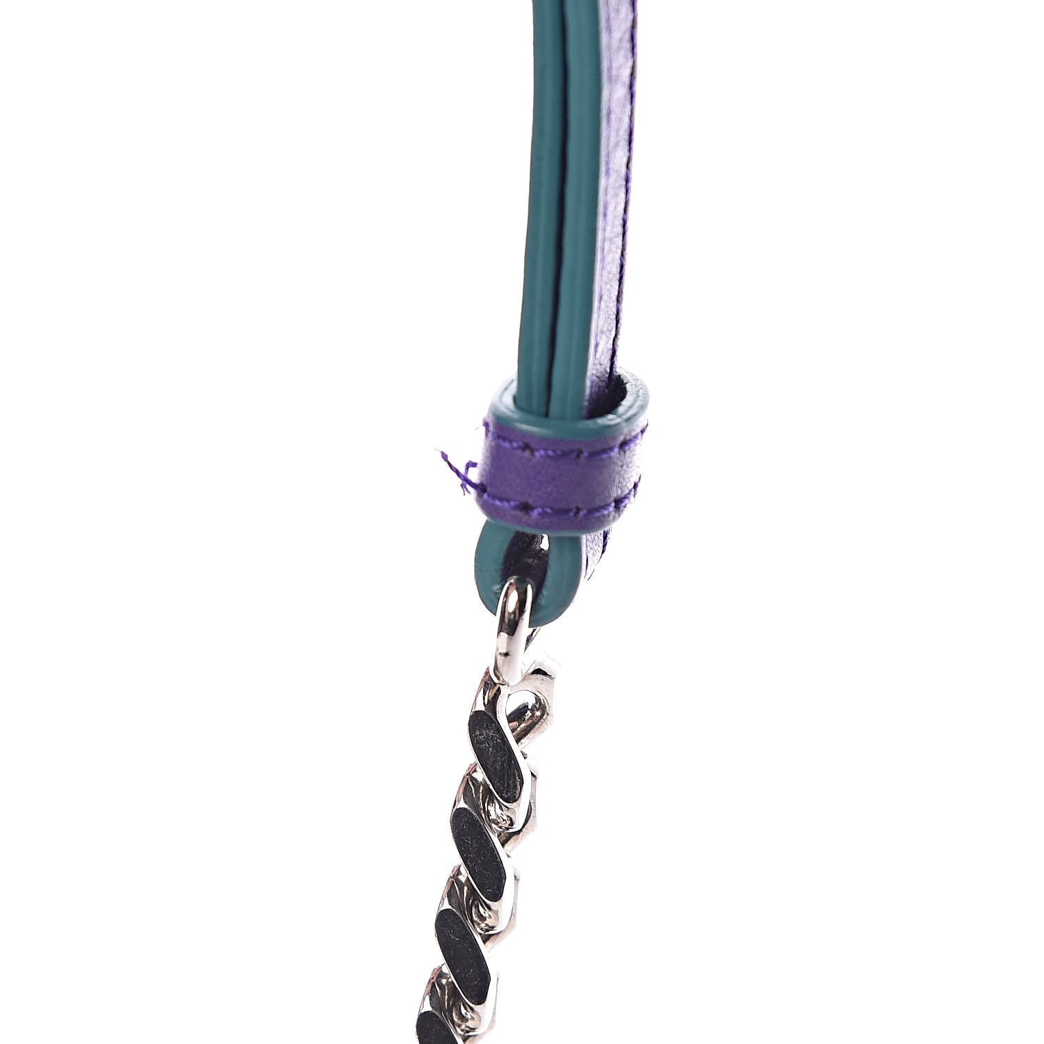 Fendi Vitello Dolce Waves Tri-Color Micro Double Baguette Purple Banana Mostarda 10 of 10