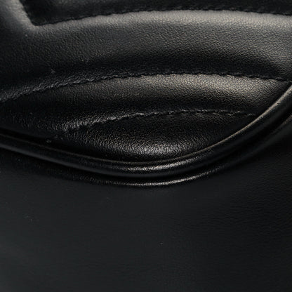 Gucci Calfskin Matelasse Small GG Marmont Chain Shoulder Bag Black 12 of 16