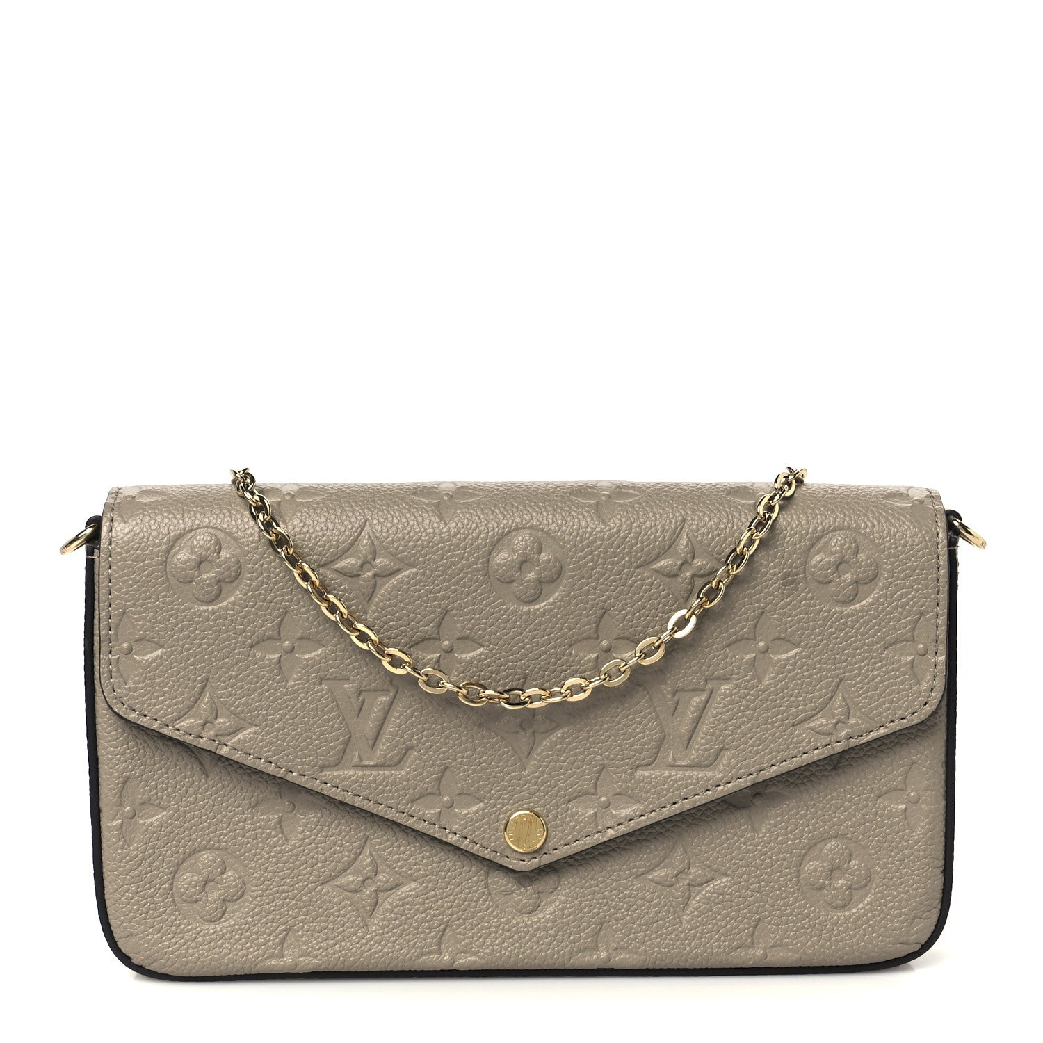 Louis Vuitton Empreinte Pochette Felicie Chain Wallet Tourterelle 1 of 16