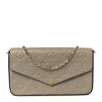 Louis Vuitton Empreinte Pochette Felicie Chain Wallet Tourterelle 1 of 16