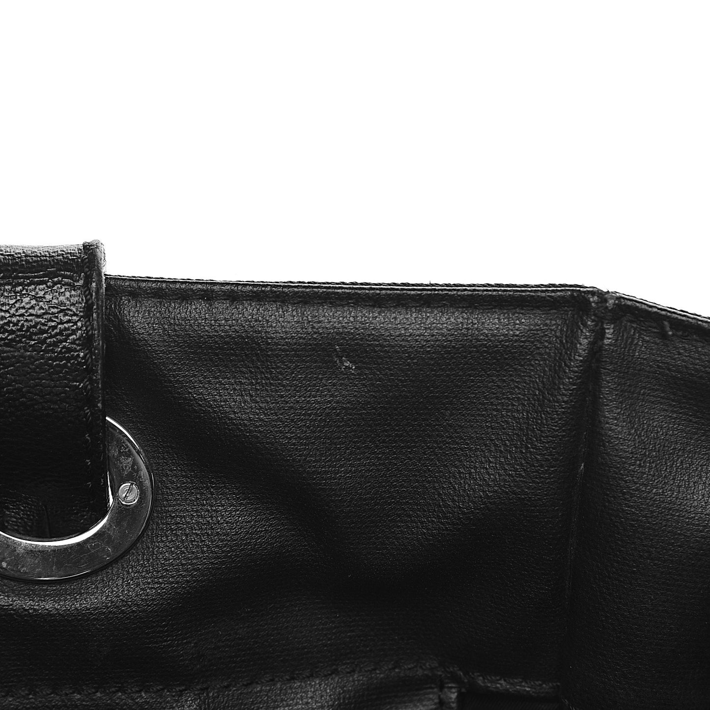 Coated Canvas Quilted Large Paris Biarritz Tote Black