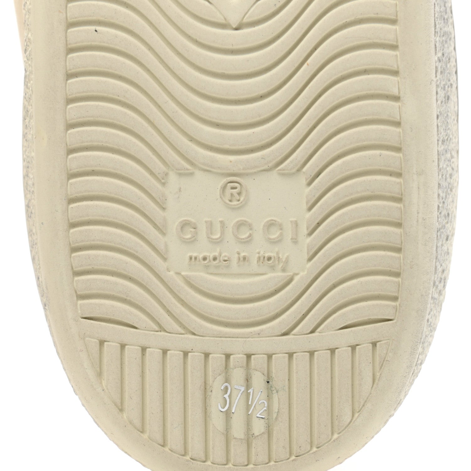 Gucci X DISNEY Miro Soft Calfskin Mickey Mouse Print Womens Ace Sneakers 37.5 Ivory Deep Orange 6 of 8