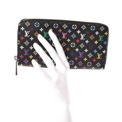 Louis Vuitton Monogram Multicolor Zippy Wallet Black Grenade 2 of 9