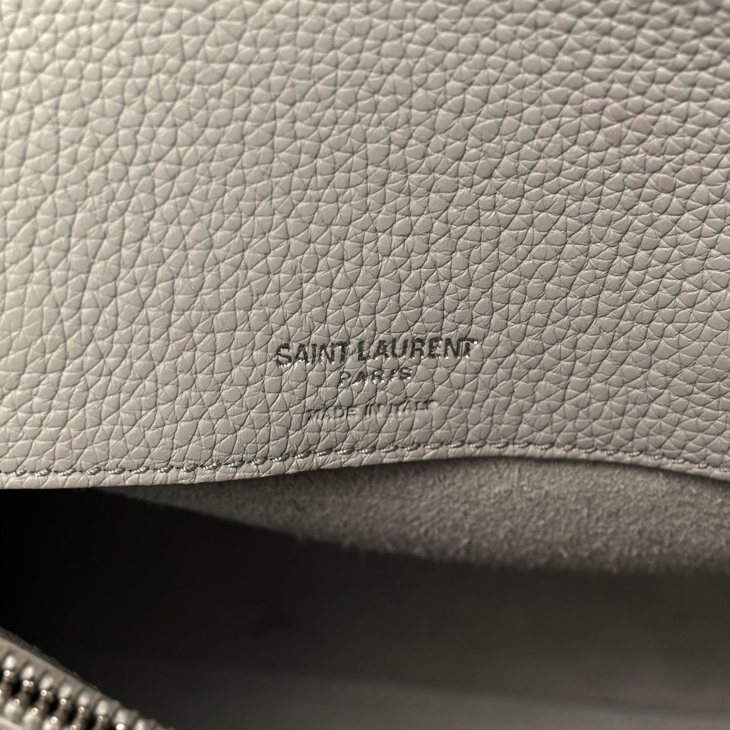 Grained Calfskin Small Supple Sac De Jour Grey