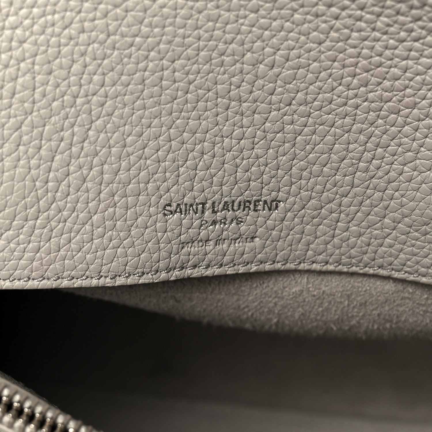 Saint Laurent Grained Calfskin Small Supple Sac De Jour Grey 6 of 11