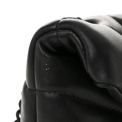 Saint Laurent Lambskin Quilted Toy Loulou Puffer Monogram Monochrome Chain Satchel Black 11 of 12
