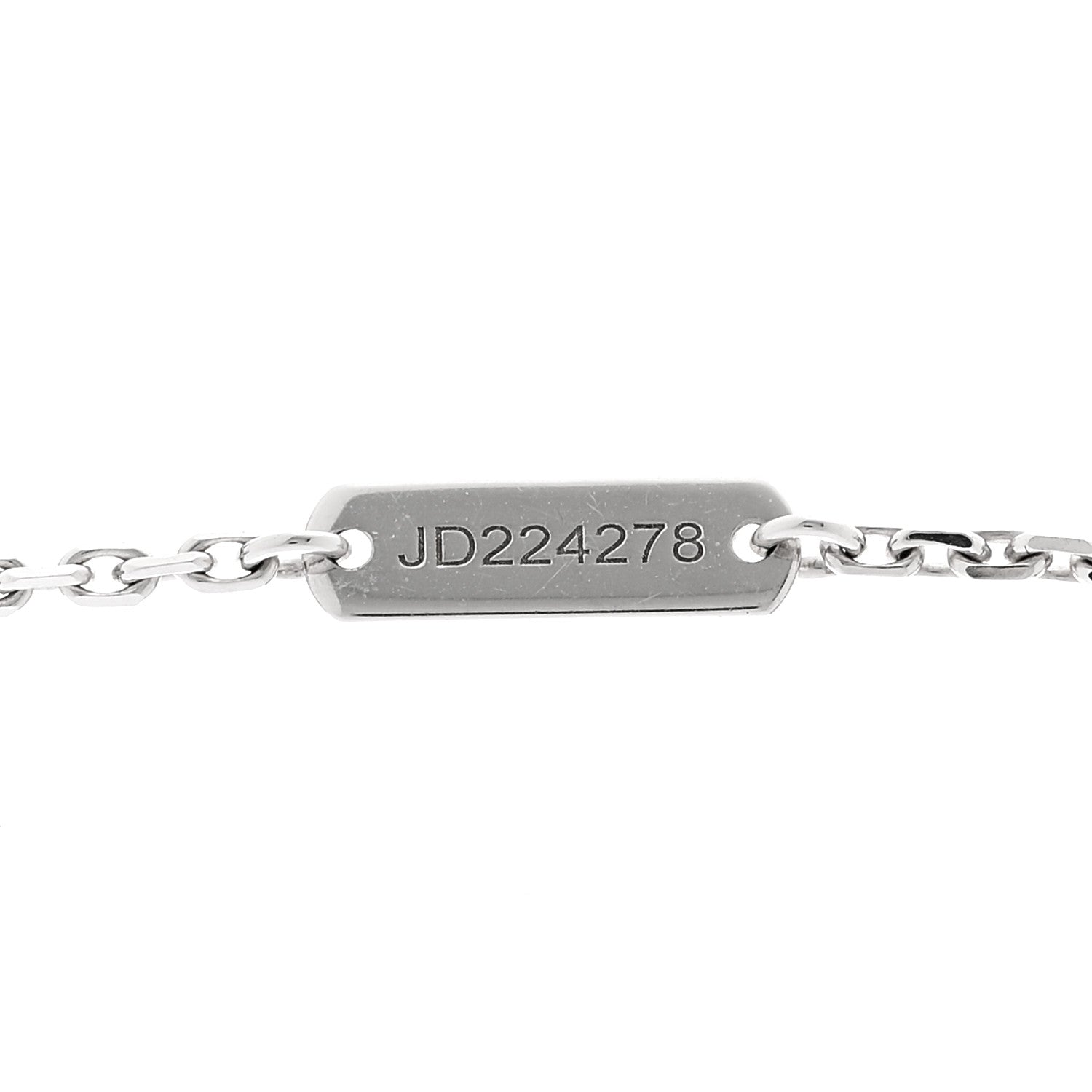 Van Cleef & Arpels 18K White Gold Diamond Vintage Alhambra Pendant Necklace 5 of 5