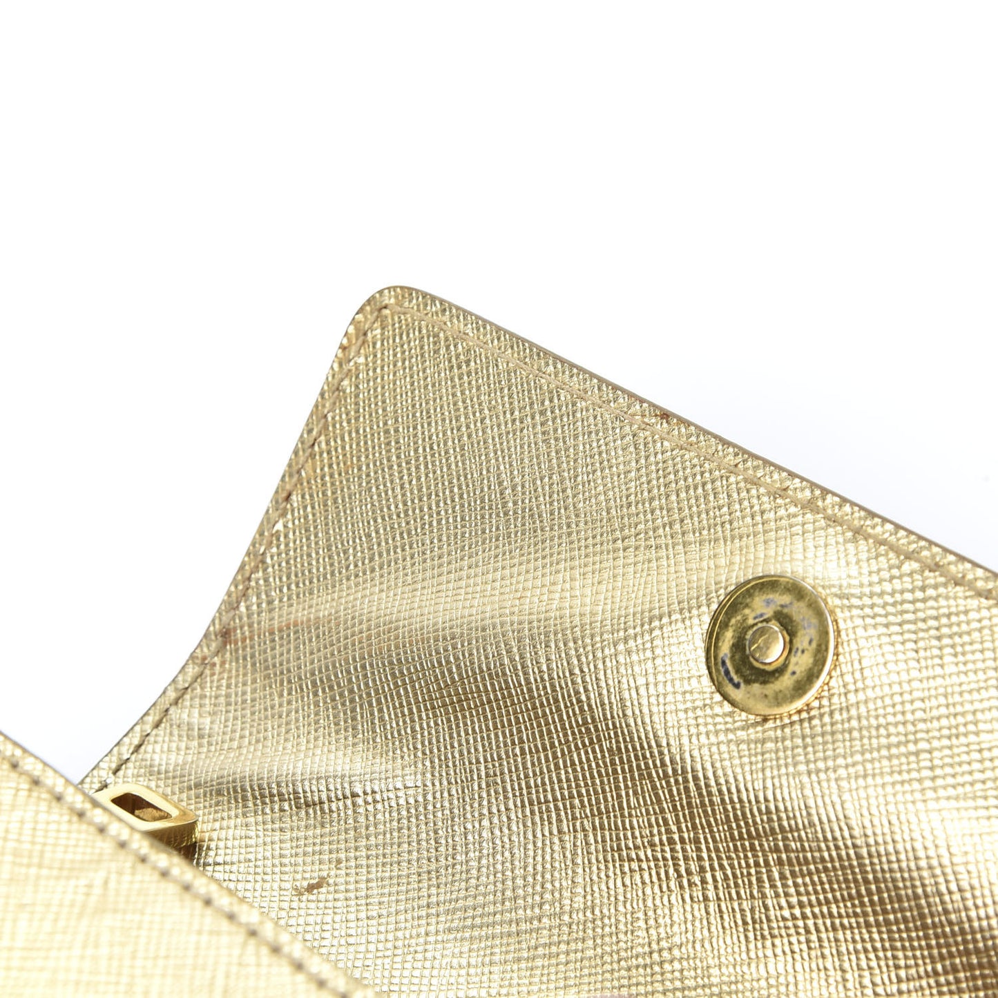Saffiano Box Clutch Platino