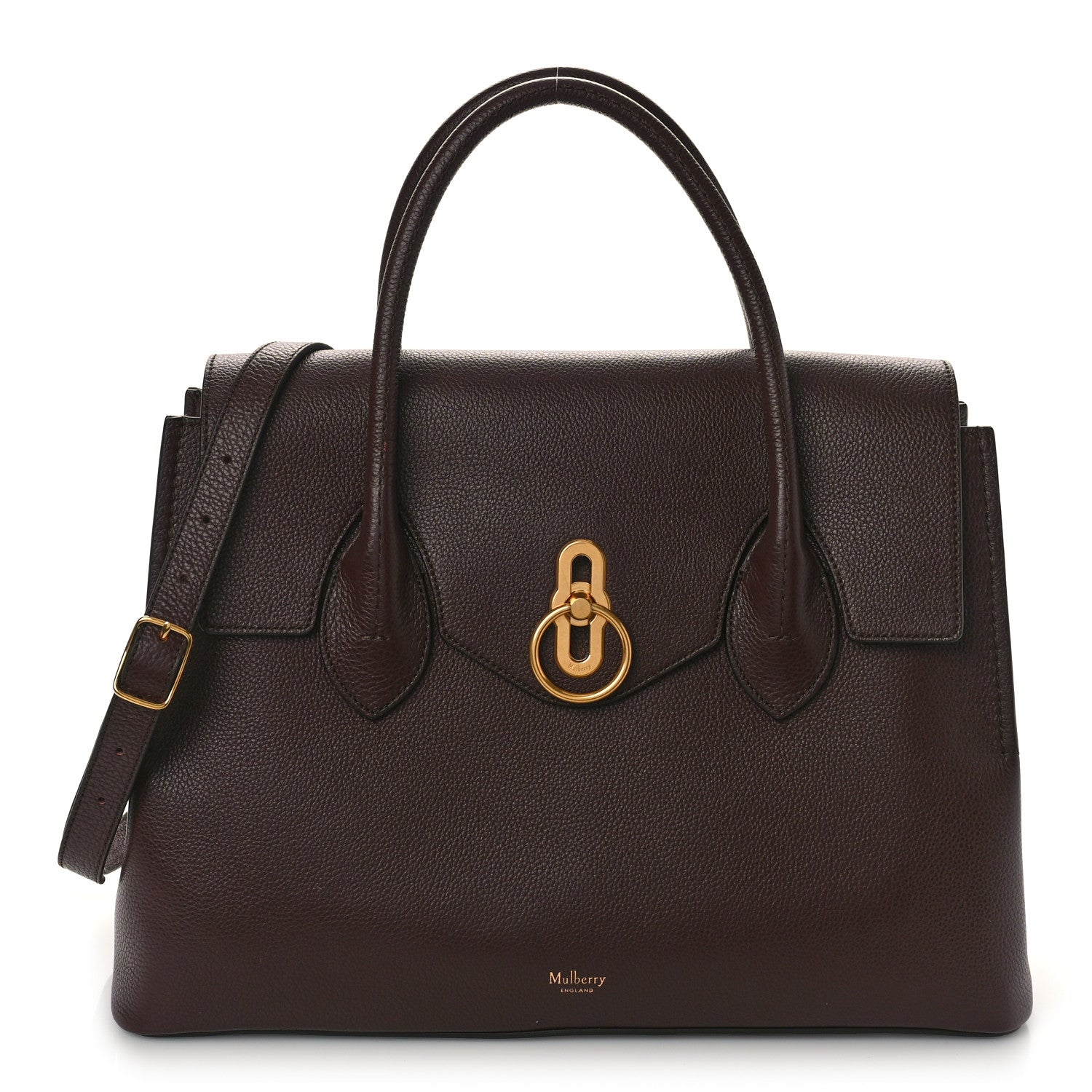 Mulberry Small Classic Grain Calfskin Seaton Oxblood 1 of 9