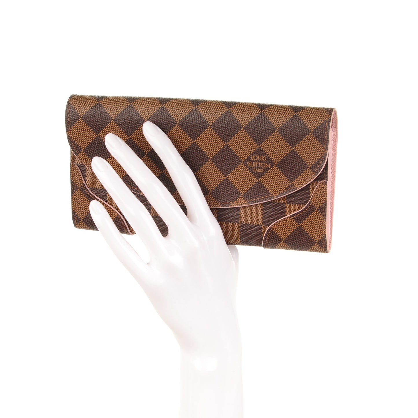 Damier Ebene Caissa Wallet Rose Ballerine