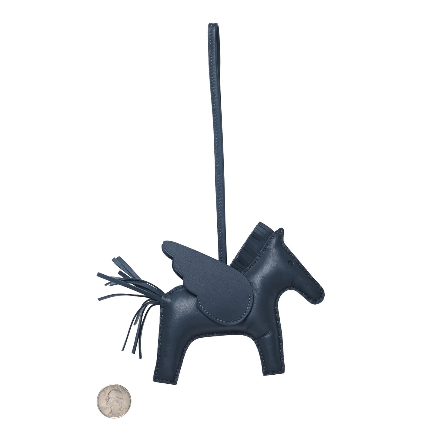 Milo Lambskin Grigri Rodeo Pegase Horse Bag Charm MM Gris Misty