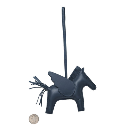 Hermes Milo Lambskin Grigri Rodeo Pegase Horse Bag Charm MM Gris Misty 2 of 4