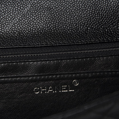 Chanel Caviar Quilted Jumbo Kelly Flap Black 9 of 12