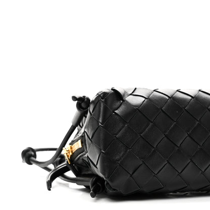 Bottega Veneta Calfskin Intrecciato Small Loop Top Handle Black 8 of 9