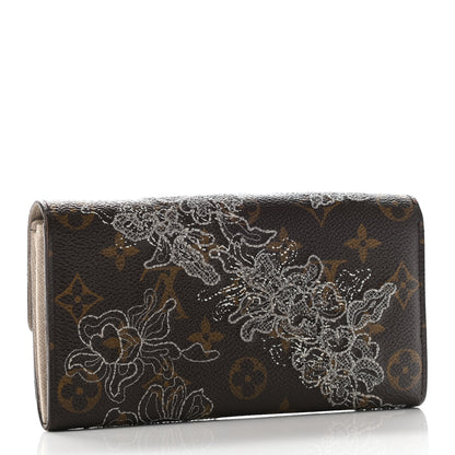 Louis Vuitton Monogram Dentelle Sarah Wallet Silver 3 of 13