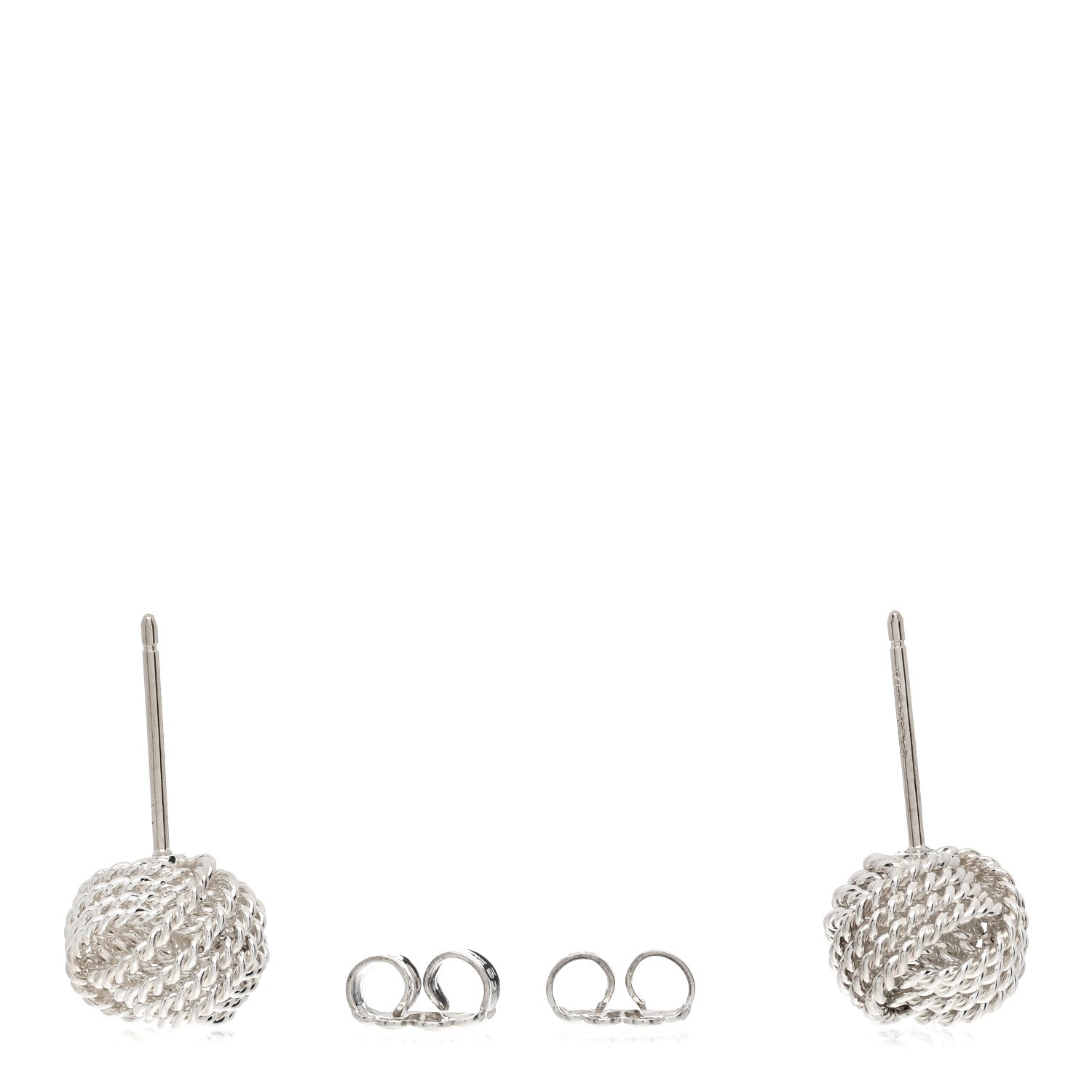 Tiffany Sterling Silver Twist Knot Earrings 3 of 4