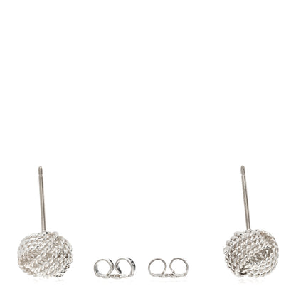 Tiffany Sterling Silver Twist Knot Earrings 3 of 4