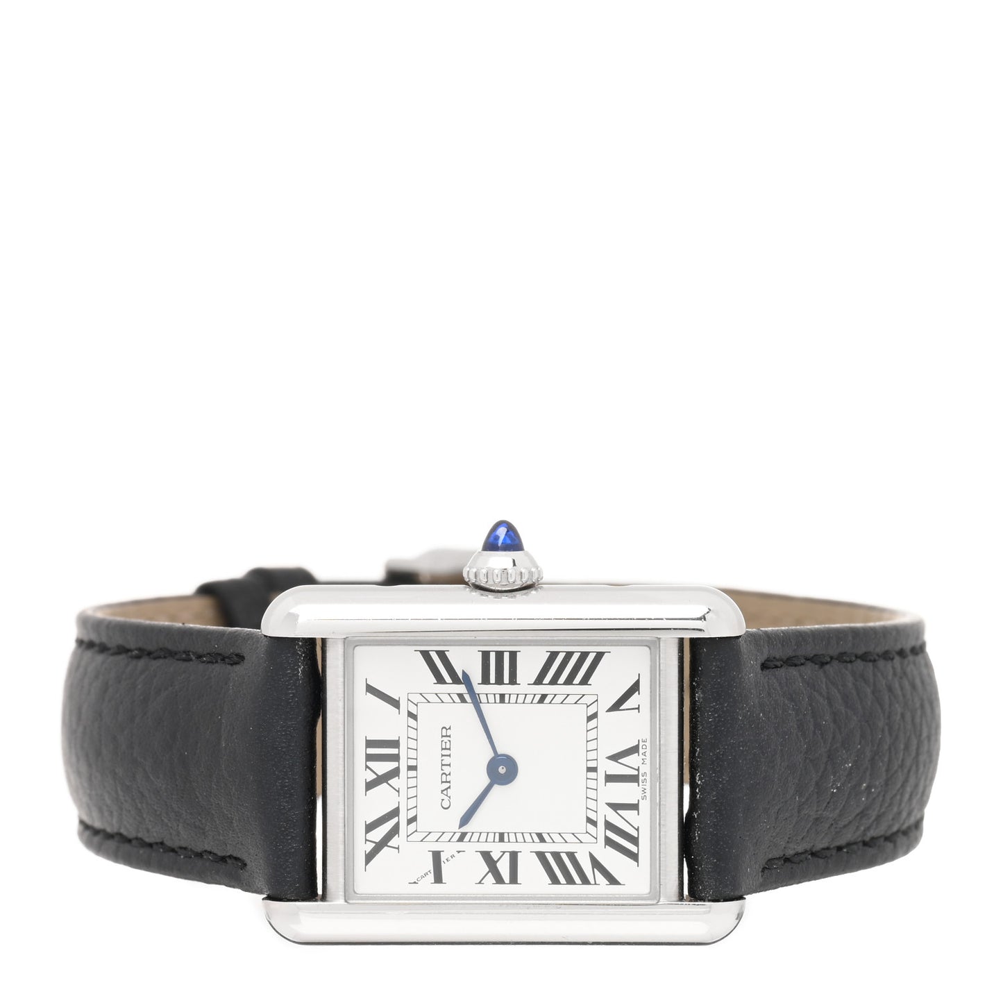 Stainless Steel Calfskin 22mm Must de Cartier Tank Quartz Watch