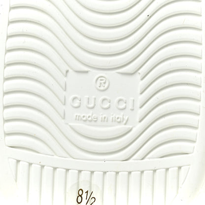 Gucci Calfskin Stripe Mens New Ace Sneakers 8.5 White Ecru Red Flame 7 of 9