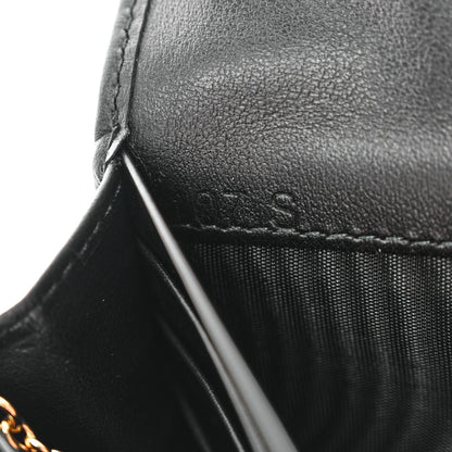 Prada City Calf Studded Metal Continental Flap Travel Wallet Black 8 of 11