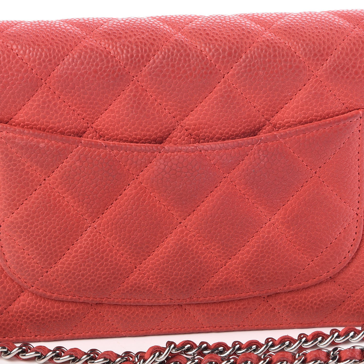 Chanel Iridescent Caviar Quilted Wallet on Chain WOC Pink 16 of 17