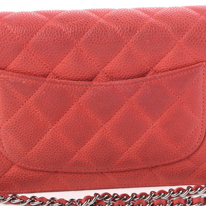 Chanel Iridescent Caviar Quilted Wallet on Chain WOC Pink 16 of 17