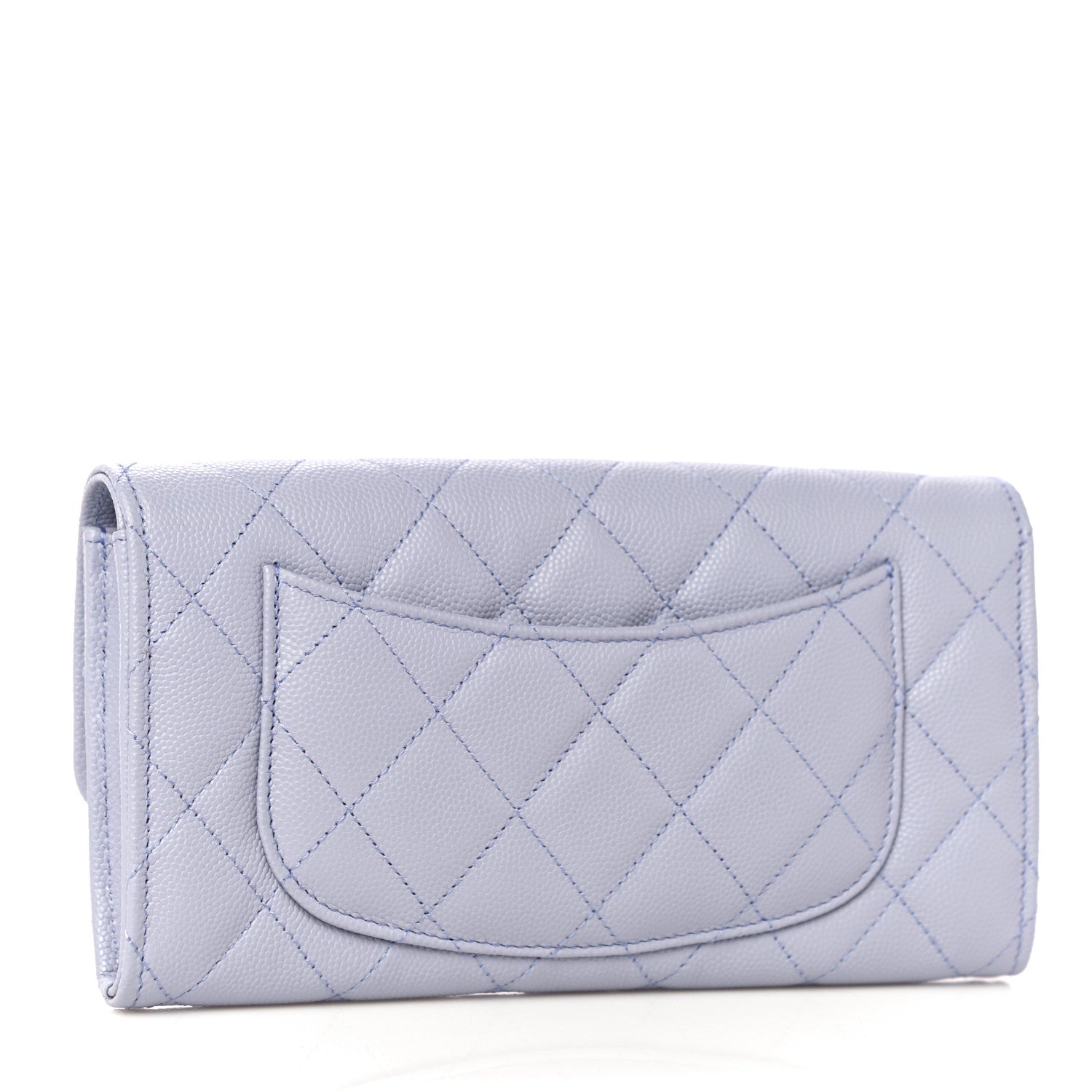 Chanel Caviar Quilted Large Flap Wallet Light Purple 3 of 11