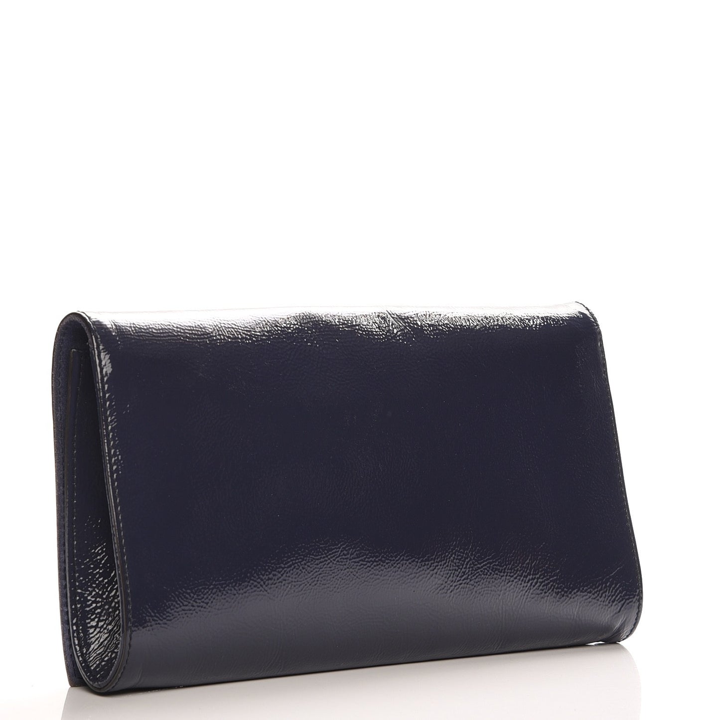 Soft Patent Medium Soho Clutch Uniform Blue
