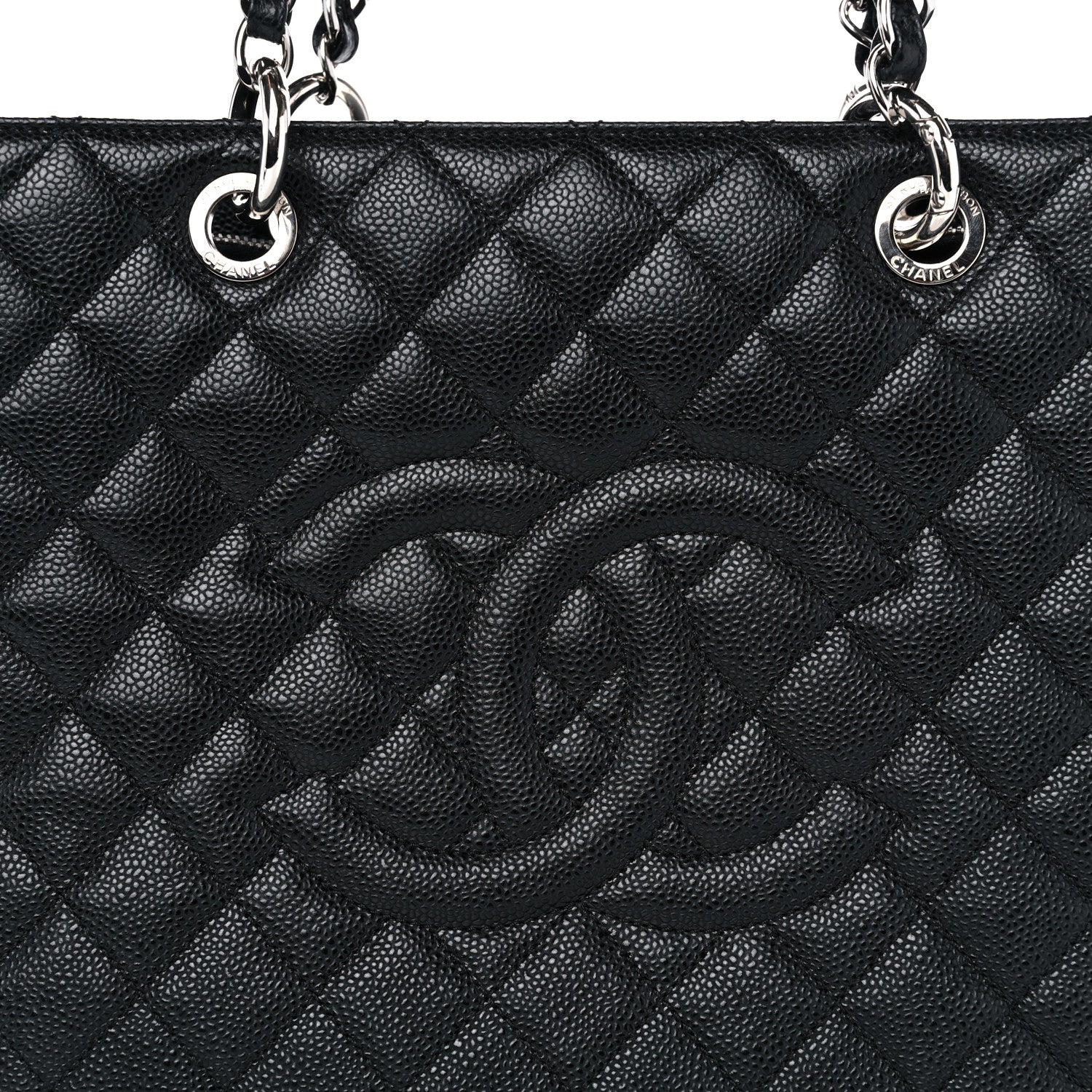 Chanel Caviar Quilted Grand Shopping Tote GST Black 8 of 10