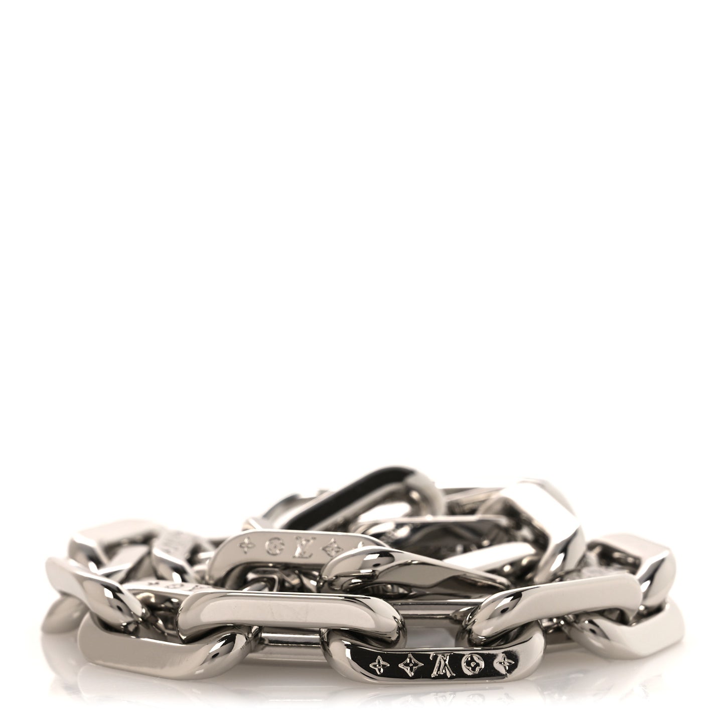Metal Coussin PM Chain Strap Silver