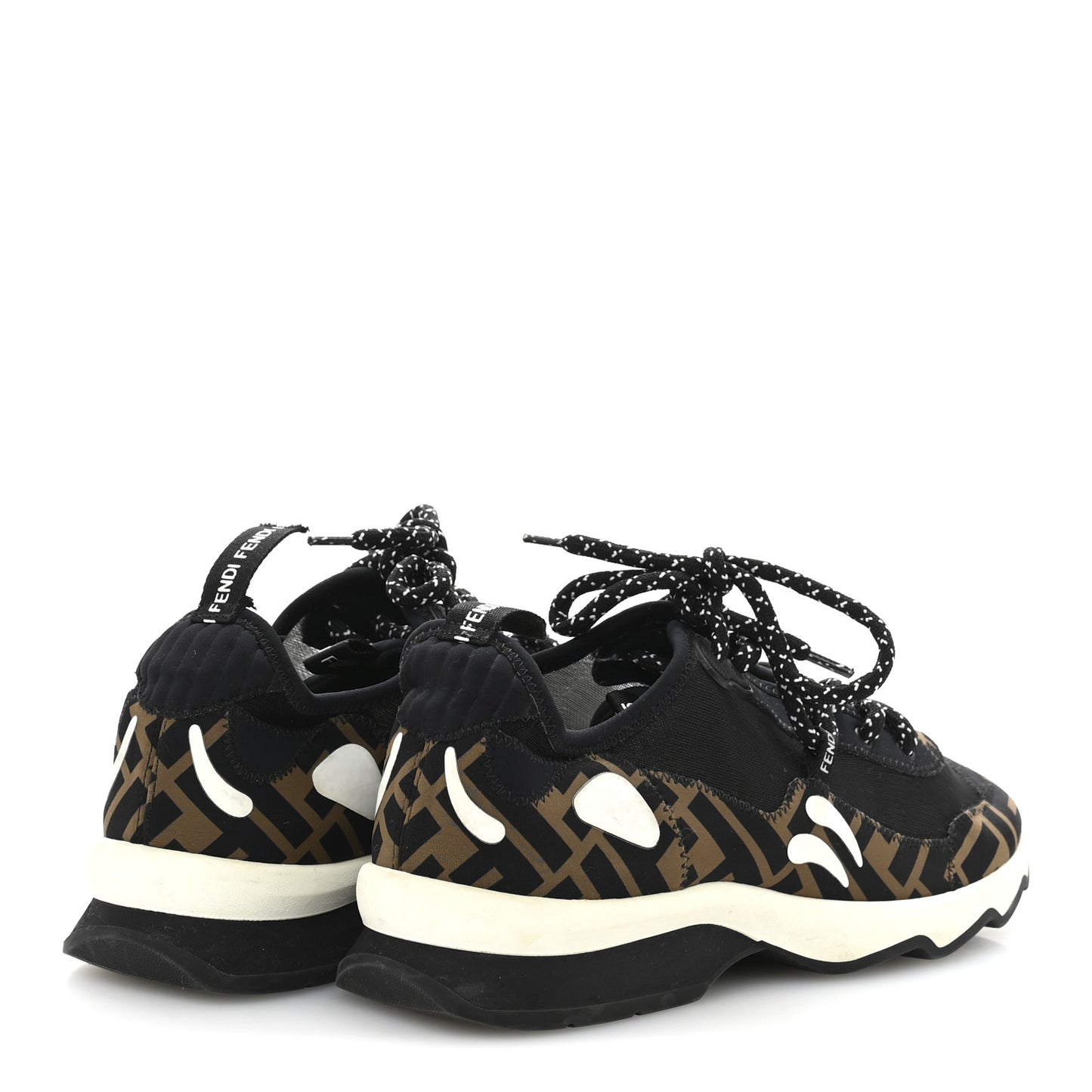 Technical Mesh Lycra FFreedom Patchwork Sneakers 38.5 Black Tobacco