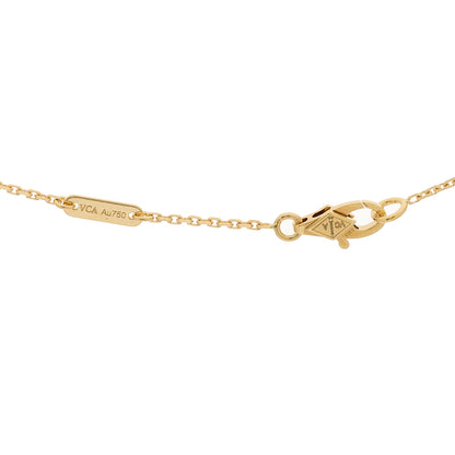 Van Cleef & Arpels 18K Yellow Gold Mother of Pearl Sweet Alhambra Butterfly Pendant Necklace 5 of 6