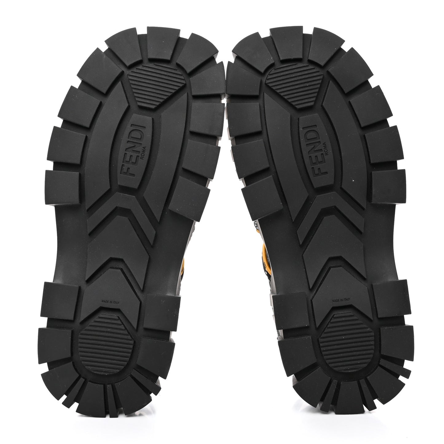 Technical Fabric Jacquard Mesh FF Mens Fendi Force Slingback Sandals 6 Black Grigio