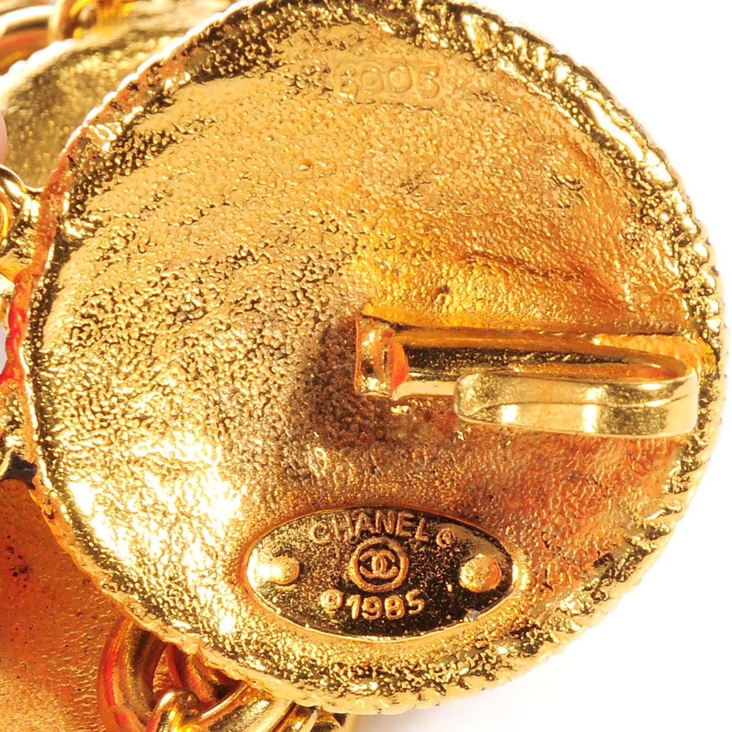 Chain CC Medallion Belt Gold