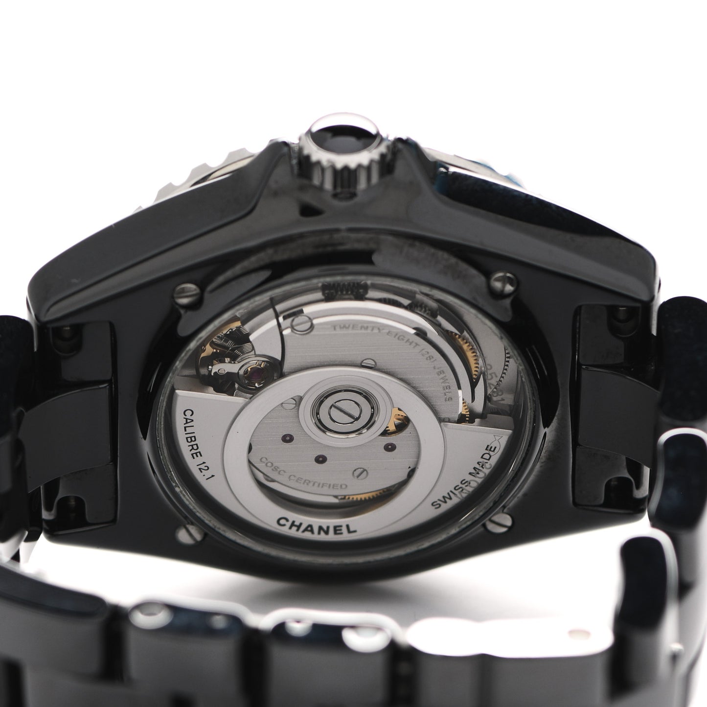 Stainless Steel Ceramic Diamond 38mm J12 Automatic Watch Black