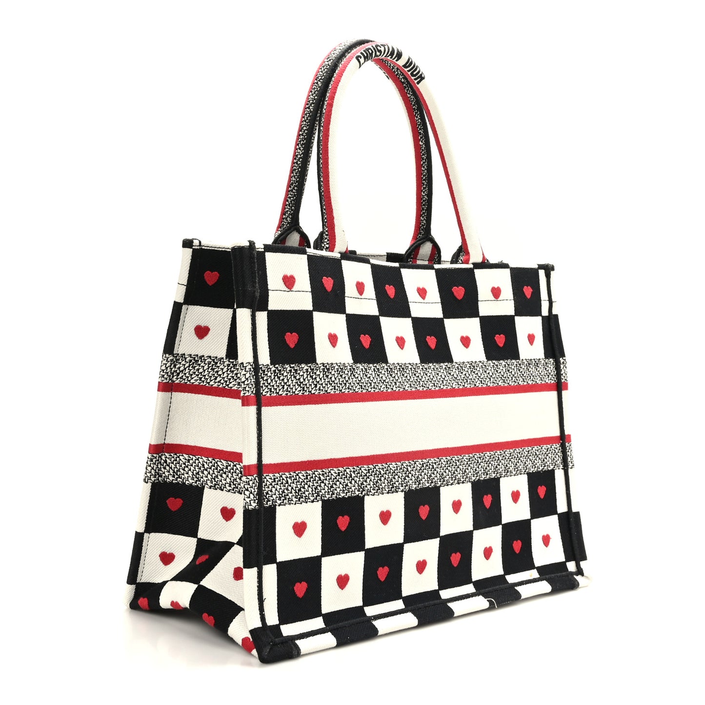 Canvas Embroidered Medium Book Tote Multicolor