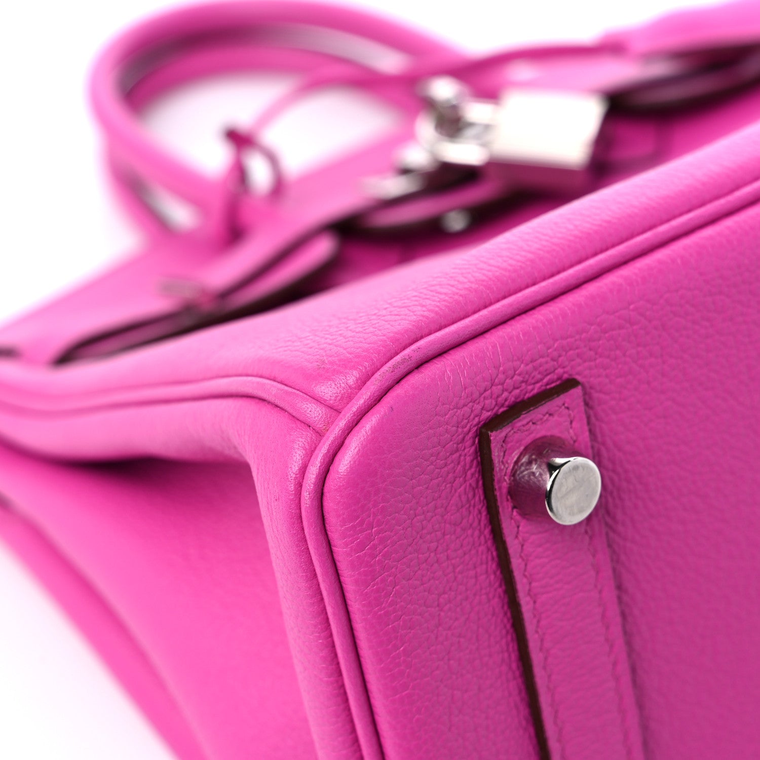 Hermes Taurillon Novillo Verso Birkin 25 Magnolia Rouge Casaque 8 of 11