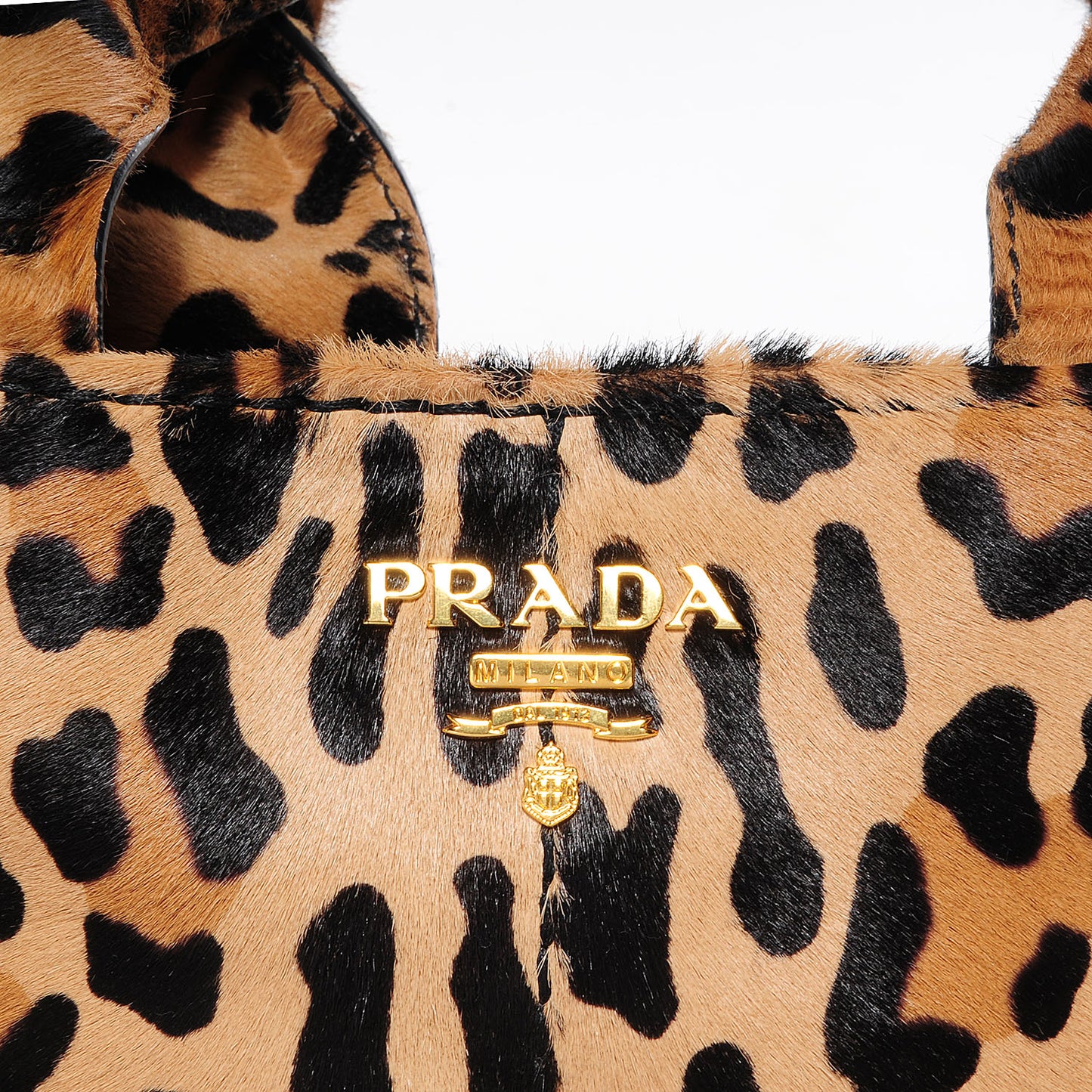 Calf Hair Leopard Print Shopping Tote