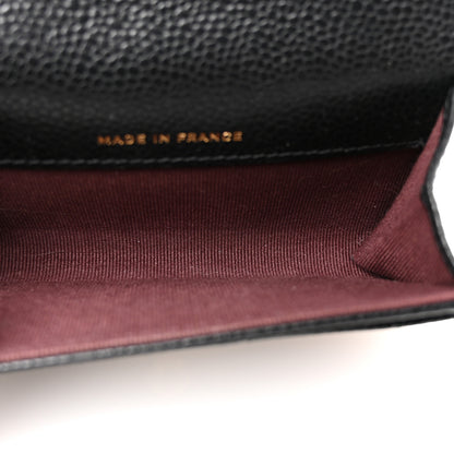 Chanel Caviar Quilted Flap Card Holder Wallet Black 5 of 9