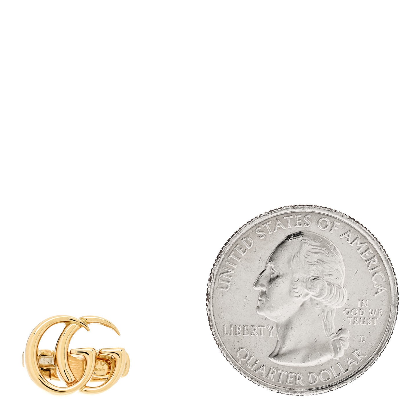 18K Yellow Gold Double G Single Ear Cuff Earring